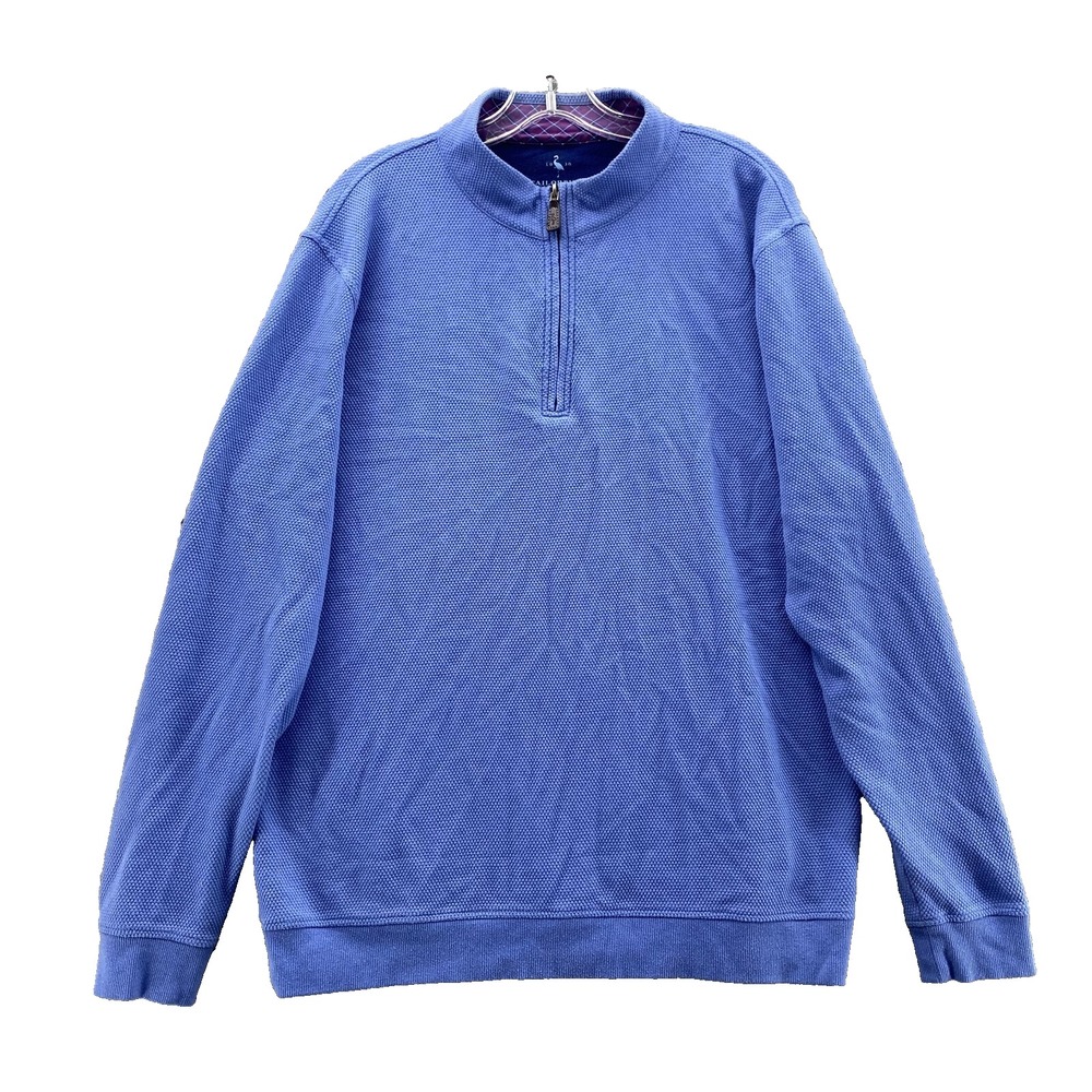 Taylorbyrd 1/4 Zip Pullover Sweater Men's X-Large Blue Preppy Golf Academia Corp
